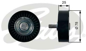 T36412, Ролик натяжной приводного ремня PEUGEOT 206 00-, 206 CC 00-, 206 SW 02-, 307 05-, 307 CC 03-, 807 02-, EXPERT 00-, CITROEN C4 04-, C