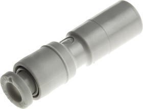 Фото 1/2 KQ2R04-08A, KQ2 Series Straight Tube-to-Tube Adaptor, Push In 4 mm to Push In 8 mm, Tube-to-Tube Connection Style