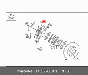 Фото 1/3 A4609900101, Болт М14