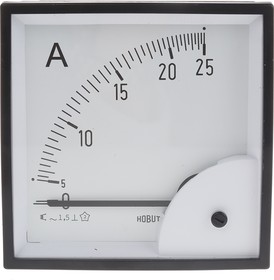Фото 1/3 D96MIS25A/1-001, D96SD Analogue Panel Ammeter 0/25A Direct Connected AC, 92mm x 92mm Moving Iron