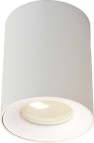 Светильник накладной с цоколем GU10 D80xH100мм белый алюминий 21300