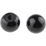 Black Ball Clamping Knob, M6, Threaded Hole