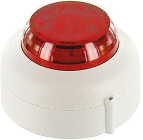 VXB-SB-WB/RL, VXB Series Red Flashing Beacon, 20 35 V dc, Surface Mount, LED Bulb