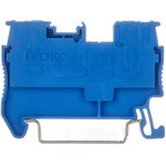 DKC Nuputuk Клемма проходная, зажим push-in, 2 точки подключения, 2.5 кв.мм, синяя