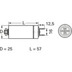MKP motor operating capacitor, 3 µF, ±5 %, 450 V (AC), PP, 16 mm ...