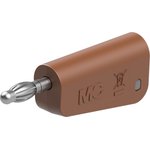 4 mm plug, screw connection, 1.0 mm², brown, 64.1040-27