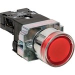 xb2-bw42-24, BA42 button with 24 V socket, red NC PROxima