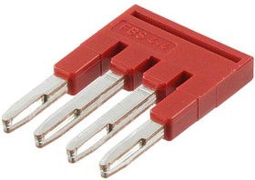 Фото 1/5 3030132, Plug-in bridge - pitch: 4.2 mm - number of positions: 4 - color: red