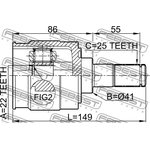 2211-CERII16, Шрус внутренний 22x41x25