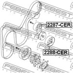 Ролик натяжителя HYUNDAI CRETA 17 2016-2021 [EUROPE] (комплект) \ 2287-CER FEBEST