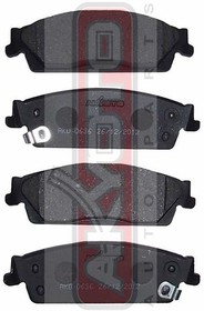 Фото 1/2 AKD0636, КОЛОДКИ ТОРМОЗНЫЕ ДИСКОВЫЕ ЗАДНИЕ