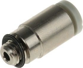 Фото 1/2 KQ2S04-M5N, KQ2 Series Straight Threaded Adaptor, M5 Male to Push In 4 mm, Threaded-to-Tube Connection Style