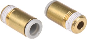 KQ2S06-01AS, Straight Connector Fitting R1/8"-6.0 mm Male Connector