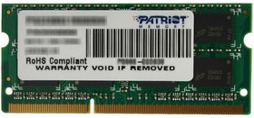 Фото 1/2 Память Patriot SL 4Gb DDR3 1600MHz SO-DIMM PSD34G16002S RTL 1*4GB PC3-12800 CL11 204-pin 1.5В