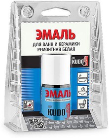 Эмаль KUDO д/ванн с кисточкой белая 15мл KU-7К1301 (11600621)