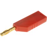 934100701, Red Male Banana Plug, 4 mm Connector, Screw Termination, 24A ...
