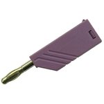 934100109, Violet Male Banana Plug, 4 mm Connector, Screw Termination, 24A ...
