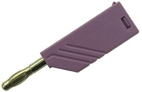 Фото 1/2 934100109, Violet Male Banana Plug, 4 mm Connector, Screw Termination, 24A, 30 V ac, 60V dc, Nickel