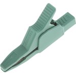 972405104, Crocodile Clip 4 mm Connection, Brass Contact, 32A, Green