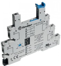 Фото 1/5 93.21.0.024, 93 5 Pin 12V ac/dc DIN Rail Relay Socket, for use with 34.51 Series Relay