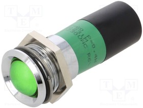195E0231M, Индикат.лампа: LED; зеленый; 230ВAC; O22мм