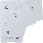 D72MC DIAL 0/10A, 0/10A Meter Scale for Shunt 75mV