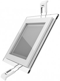 Фото 1/10 Светодиодный встраиваемый светильник квадратный с декоративным стеклом, 6W 3000K 948111106