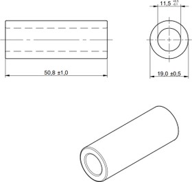 74270057, Ferrite Core 338Ohm @ 100MHz, For Cable Size 11.5 mm