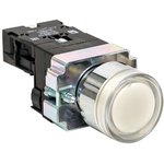 xb2-bw21-24, BA21 button with 24 V socket, white NO PROxima