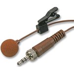 MIC-500LJ BROWN, Lavalier Microphone with 3.5mm Locking Jack Plug, Brown
