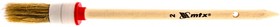 Фото 1/3 82072, Кисть круглая № 2 (20 мм), натуральная щетина, деревянная ручка