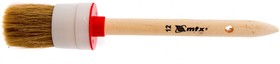 Фото 1/4 82082, Кисть круглая №12 (45 мм), натуральная щетина, деревянная ручка