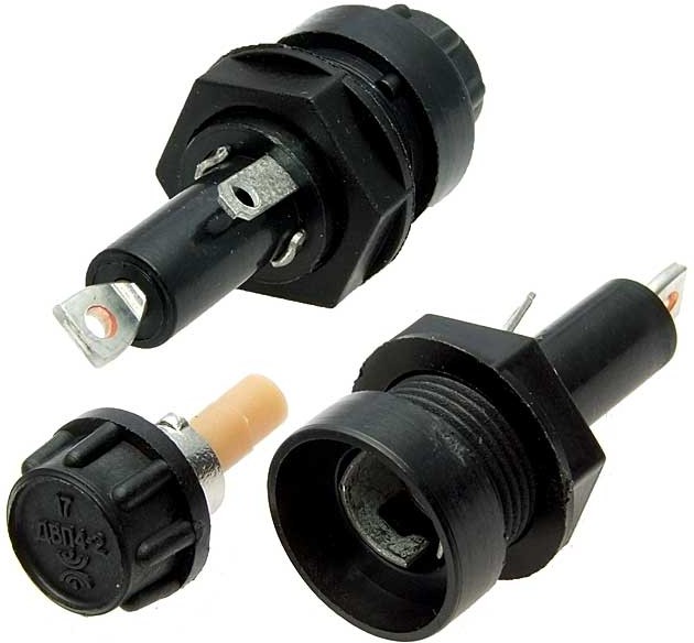 ДВП4-2 (5x20 10a 250v) импорт, Держатель предохранителя ДВП4-2