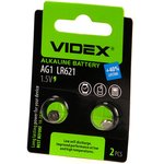щелочная/алкалиновая батарейка AG1/364/621 2 штуки на блистере VID-AG01-2BC