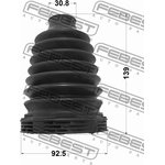 2315-T5ATT, Пыльник шрус внутренний комплект 92.5x139x30.8