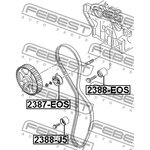 2387EOS, Ролик натяжной приводного ремня AUDI A3/A3 SPORTBACK (8P) 03-13