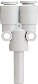 KQ2U12-99A, KQ2 Series Y Tube-to-Tube Adaptor, Push In 12 mm to Push In 12 mm, Tube-to-Tube Connection Style