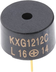 Фото 1/2 KXG1212CL, 94dB PCB Mount Continuous Internal Magnetic Buzzer Component, 12 x 9.5mm, 8V dc Min, 16V dc Max
