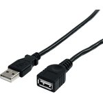 USBEXTAA10BK, USB 2.0 Cable, Male USB A to Female USB A USB Extension Cable, 3m