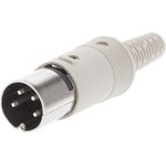 930015517 MAS 40, MAS 4 Pole Miniature Din Plug, 4A, 34 V ac/dc IP30, Male ...