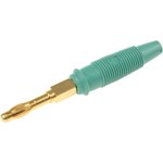 972518704, Green Male Banana Plug, 4 mm Connector, Solder Termination, 32A ...