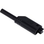 975090700, Black Male Banana Plug, 2mm Connector, Solder Termination, 10A ...