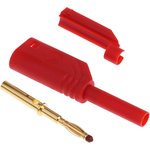 975090701, Red Male Banana Plug, 2mm Connector, Solder Termination, 10A ...