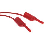975698701, 2 mm Connector Test Lead, 10A, 1000V ac/dc, Red, 2m Lead Length