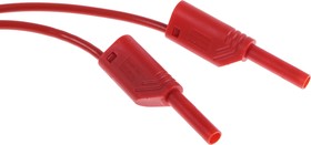Фото 1/4 975698701, 2 mm Connector Test Lead, 10A, 1000V ac/dc, Red, 2m Lead Length