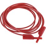 975698701, 2 mm Connector Test Lead, 10A, 1000V ac/dc, Red, 2m Lead Length