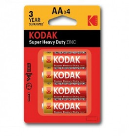 Фото 1/2 Kodak R6-4Bl Super Heavy Duty Zinc [KAAhz-4] (80/400/26400) (4 шт. в уп-ке)