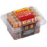 Kodak MAX LR6-24 plastic box [24 AA PVC] (24/480/19200) (24шт в уп-ке) (KAA-24)