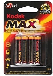 Kodak LR03-4Bl Max Super Alkaline [K3A-4] (40/200/32000) (4 шт. в уп-ке)