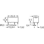 Relay, 1 Form A (N/O), 5 V (DC), 125 Ω, 10 A, 30 V (DC), 250 V (AC), monostable ...